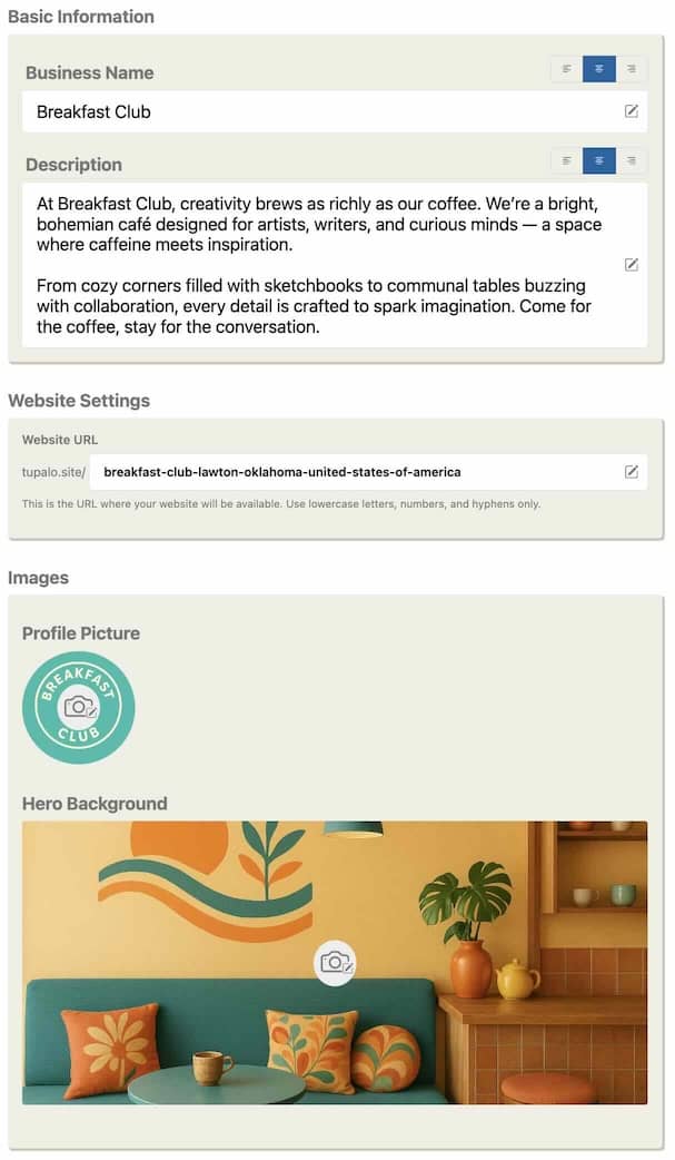 Tupalo Website Editor